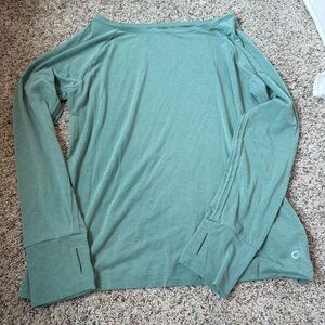 GAP Breathe Teal Long Sleeve Shirt
